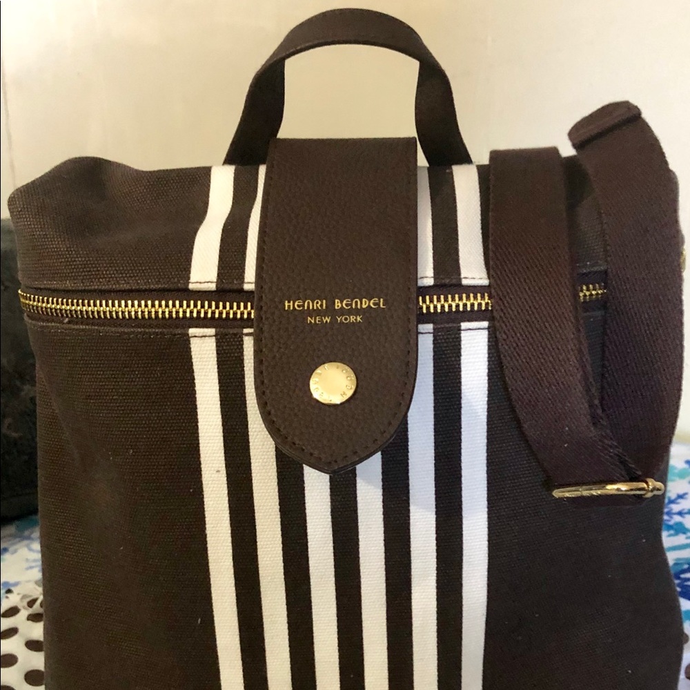HENRI BENDEL LIMITED EDITION STRIPED BOOKBAG